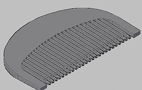 CAD三維建模梳子教程 CAD三維建模梳子教程